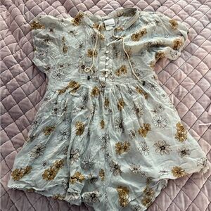 Blue floral romper